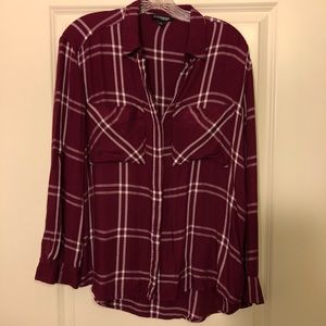 Express plaid buttoned shirt
